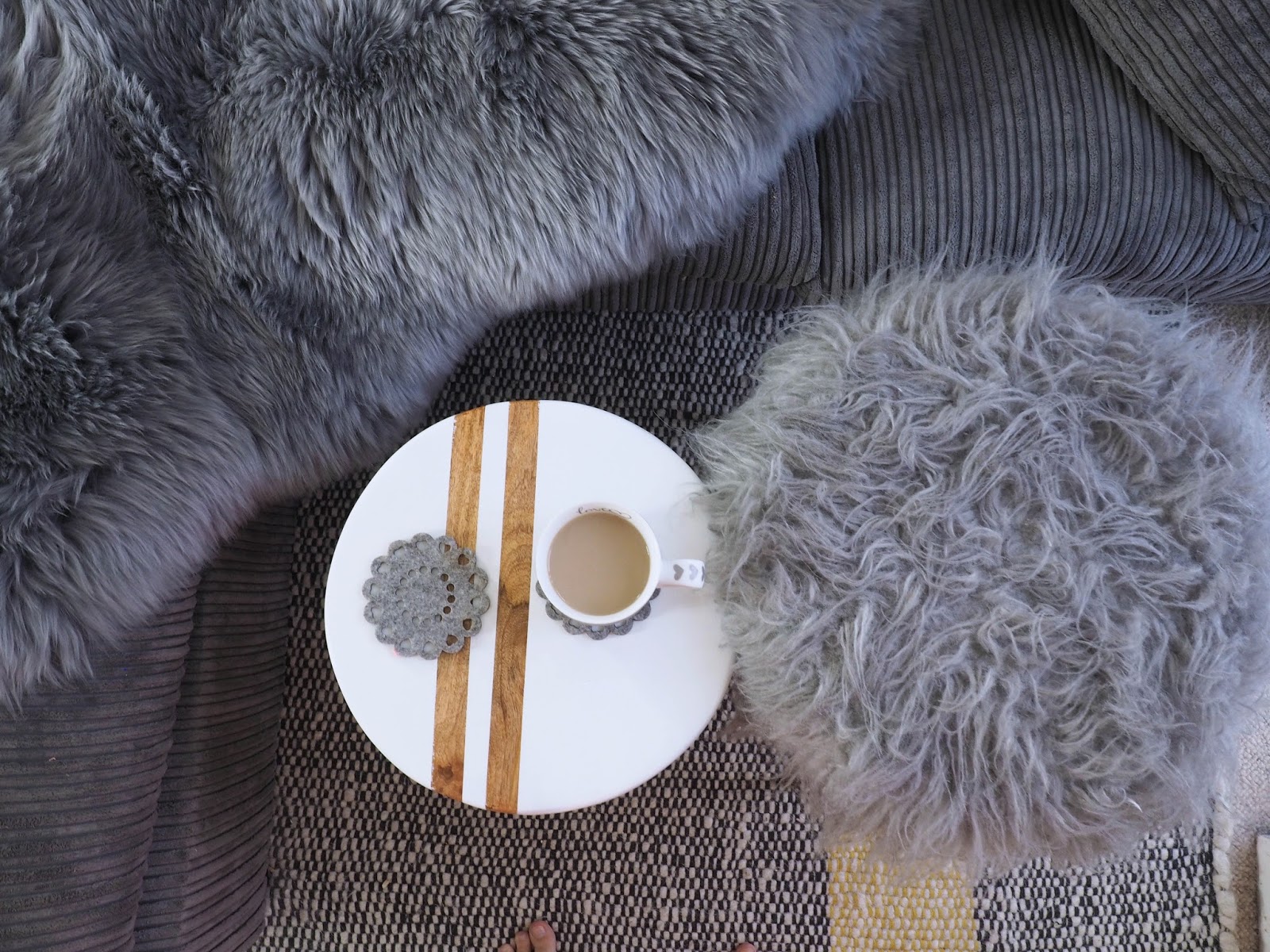 Interior Styling, Matalan Direct sheepskin rug challenge. Don't Cramp