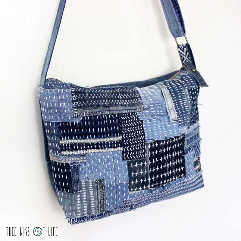 New in thee Shop: Upcycled Denim Patchwork Crossbody Bags with Boro ...