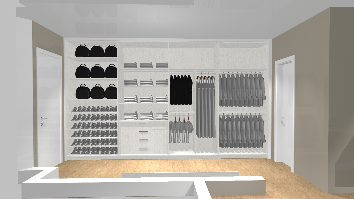 Carolina Lira Design de Interiores: Divisão interna de armários e closet