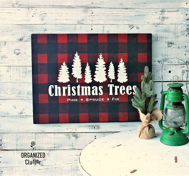An Upcycled and DIY Christmas 2018 Review #upcycle #repurpose #stencil #OldSignStencils #rusticChristmas #Christmasdecor #buffalocheck #Christmastrees #crafting