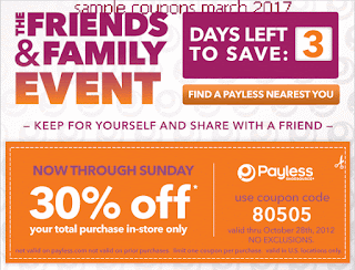 Payless Shoes coupons march
