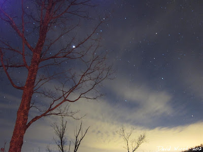 Night sky view from gatlinburg cabin rental