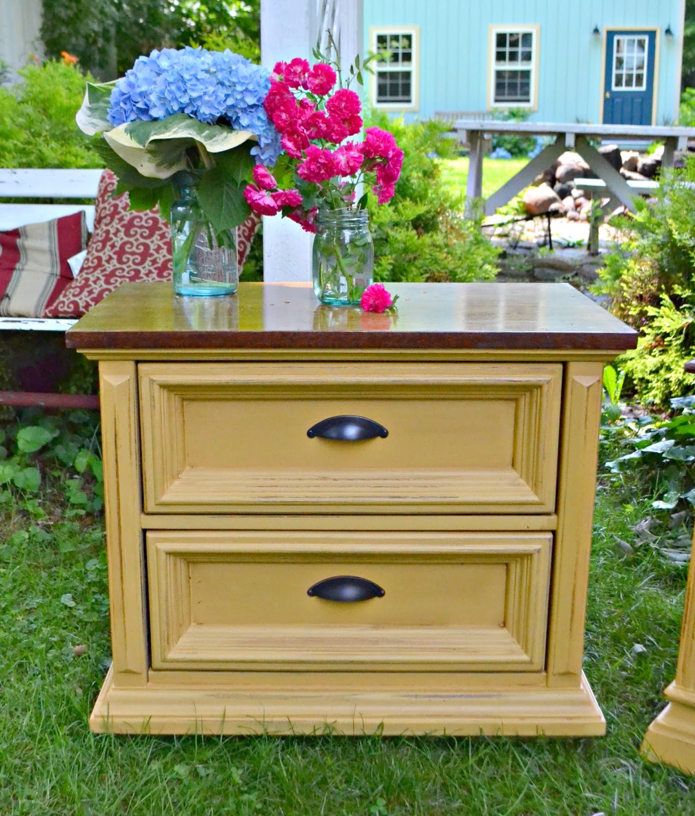 Heir and Space A Pair of Cottage Side Tables