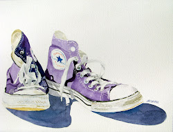 chuck painting converse watercolor paint chucks taylors shoes tennis purple taylor them thousand words