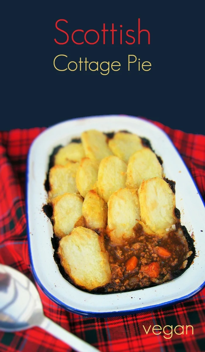 A traditional Scottish recipe for cottage pie but suitable for vegetarians and vegans. It can also be topped with mashed potato or looking further back in history, pastry. #vegan #veganrecipe #scottishrecipe  ﻿