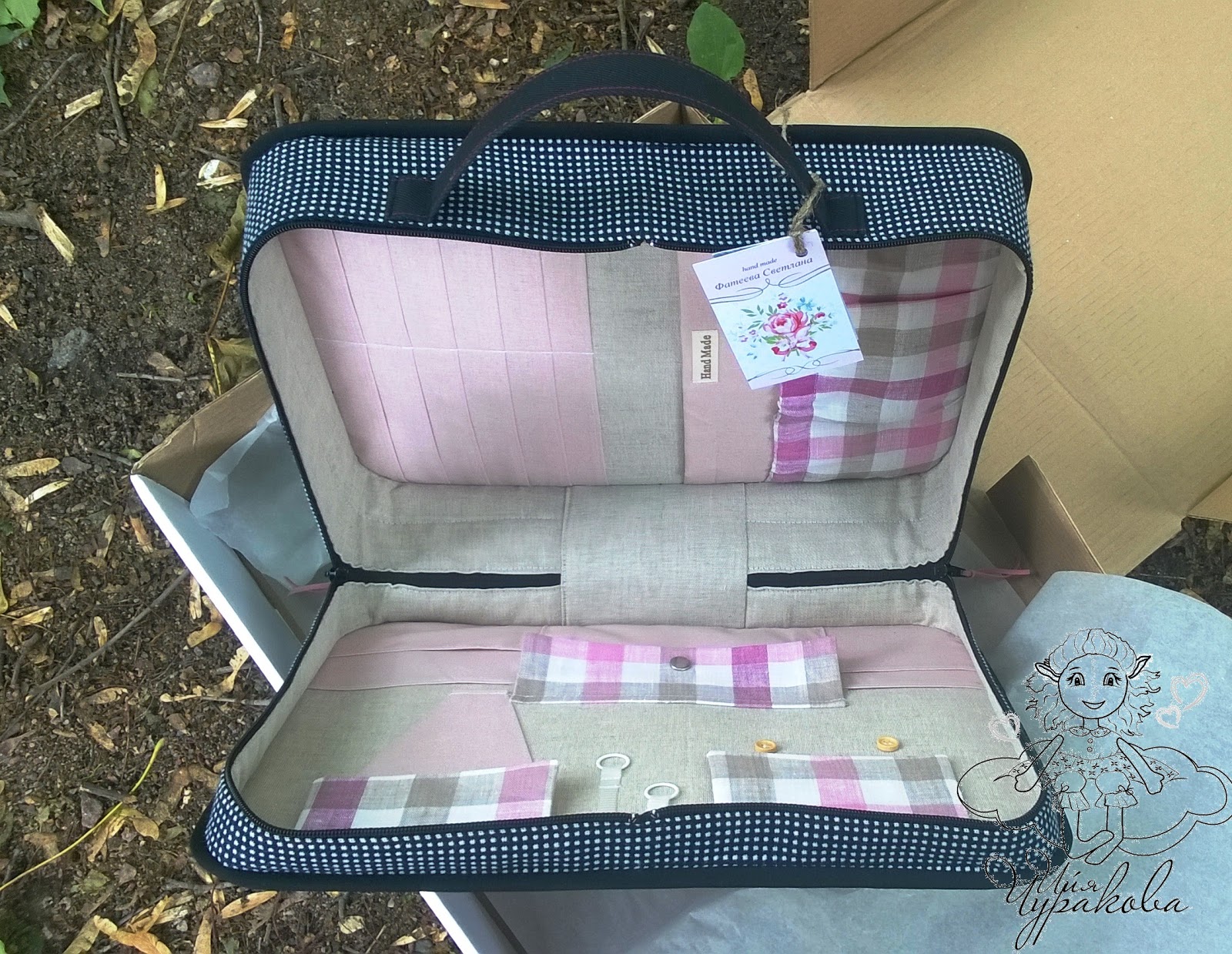 органайзер для рукоделия из чемодана. чемоданчик для рукоделия в технике пицца. походный сундук. походный чемоданчик рукодельницы сканворд 8.