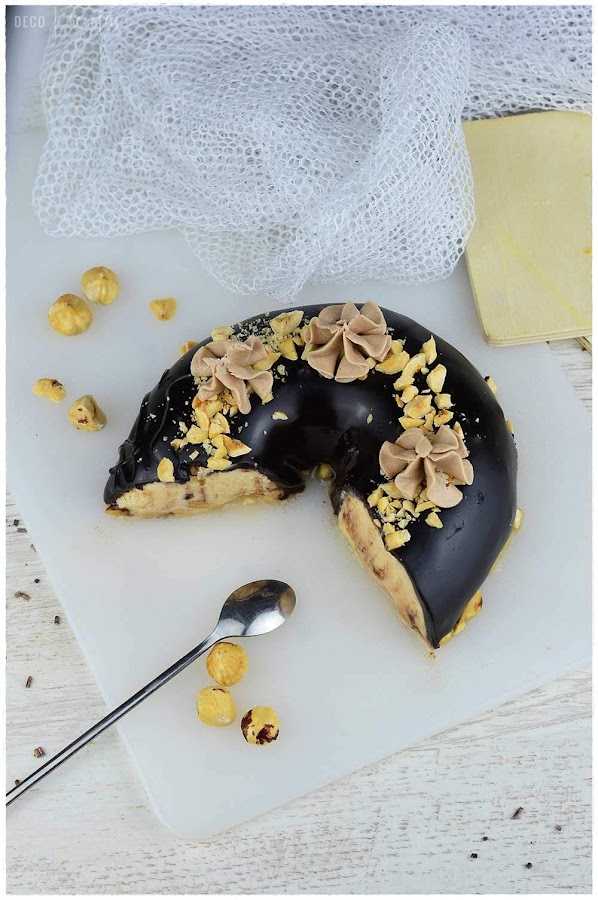 Tarta mousse de praliné con cobertura espejo de chocolate- receta de mousse- tarta mousse- praliné- cobertura espejo- cobertura espejo de chocolate