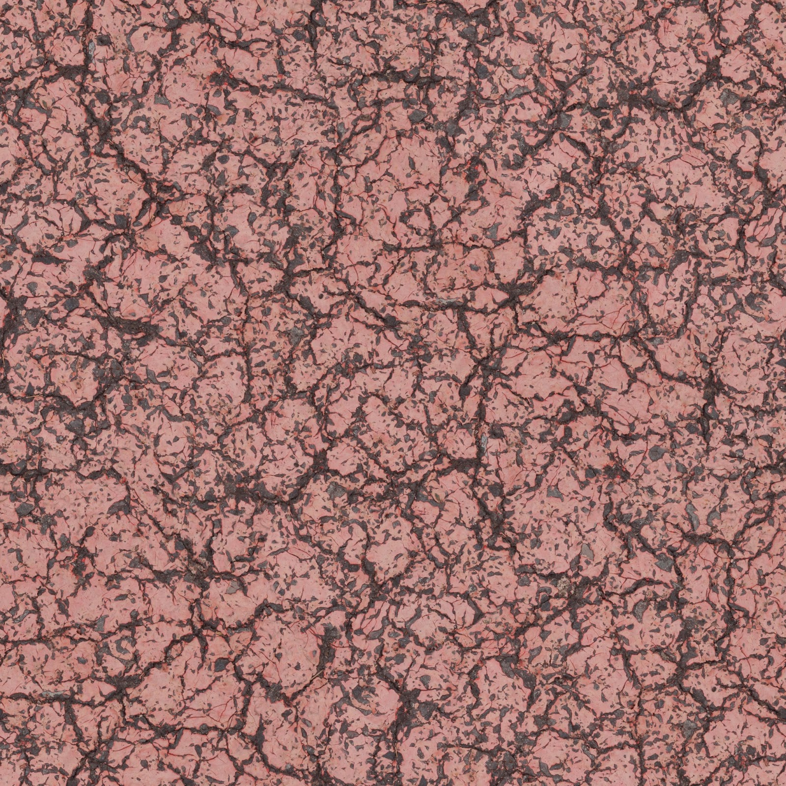 High Resolution Seamless Textures Red paint cracked on road texture