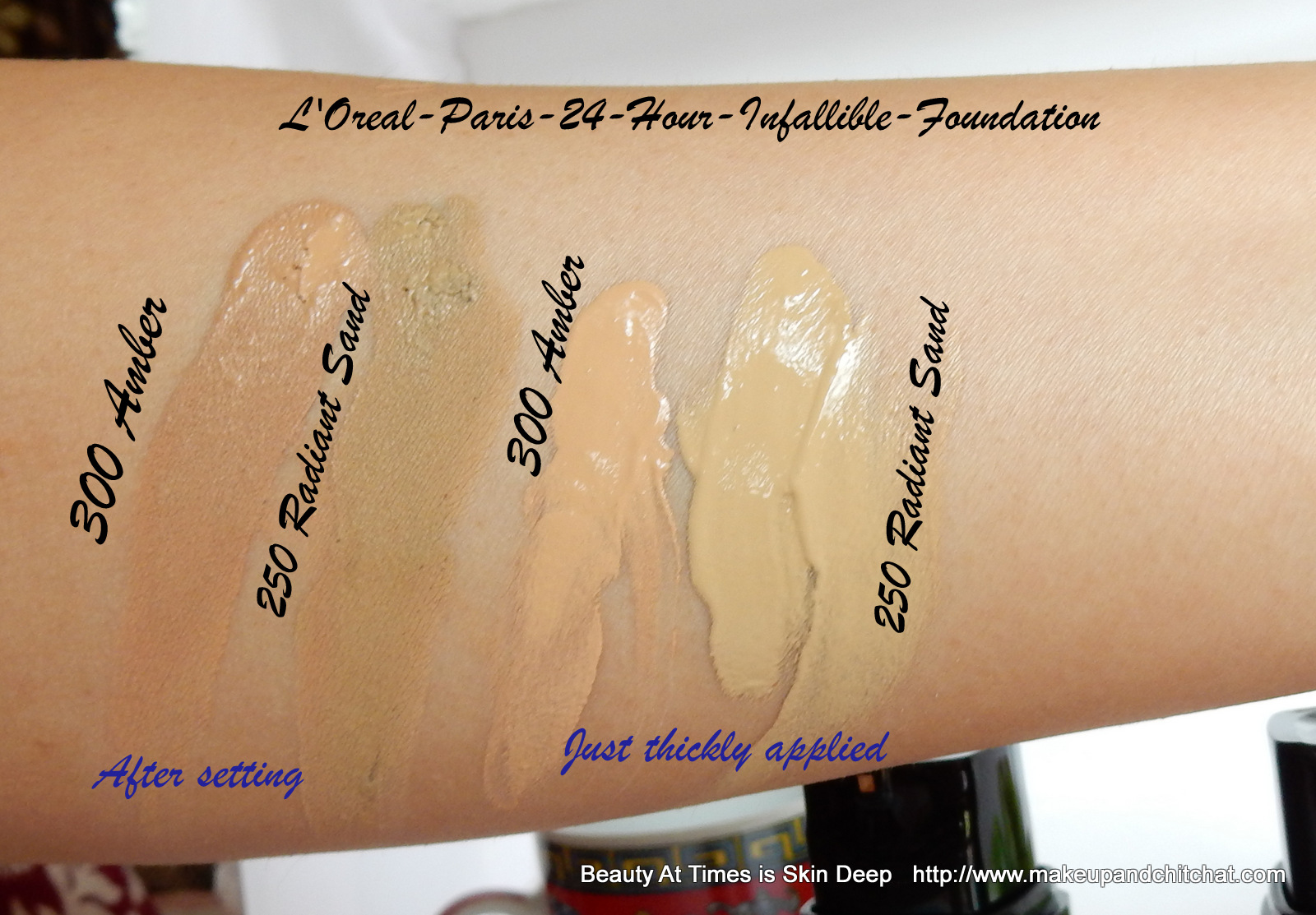 Loreal Infallible Foundation Swatches Homecare24