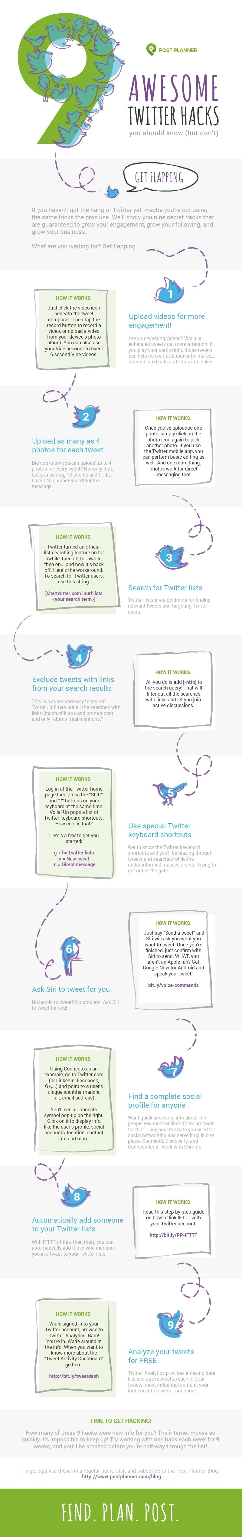 9 Awesome Twitter Hacks You Should know - #infographic