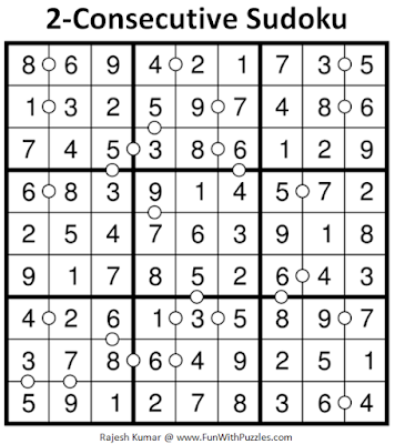 2-Consecutive Sudoku (Daily Sudoku League #193) Puzzle Answer