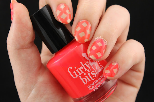 Coral and Orange Lattice Featuring Girly Bits Hoop! There It Is