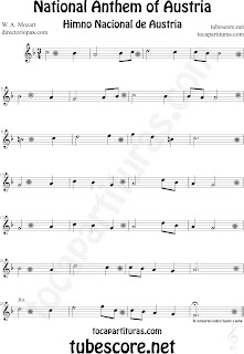 Partitura del Himno Nacional de Austria para Violín National Anthem of Austria Sheet Music for Violin Music Scores Music Scores Hymn Noten für Violine Österreichischen Nationalbibliothek