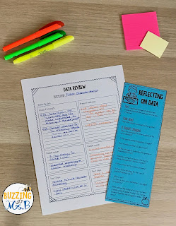 Save yourself from the daily struggle of trying to reinvent the wheel as an instructional coach. The Instructional Coaching Binder MegaPack is the comprehensive resource to help you get organized and document your time. This product includes editable and printable calendars in fifteen different styles, daily and weekly schedules, forms for classroom visits, data logs, documents for providing feedback to teachers, & SO MUCH MORE! #instructionalcoach #instructionalcoachingbinder Printable pages from the Instructional Coach Binder MegaPack with post it notes and highlighters on a desk