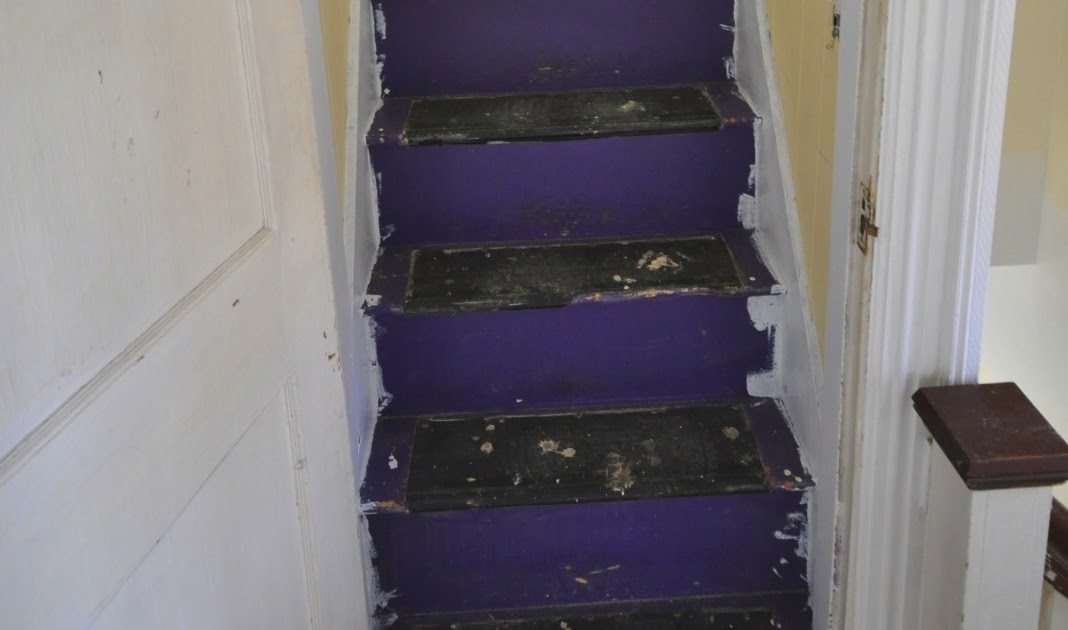 SoPo Cottage: Stairwell Transformation - Farewell Purple & Orange