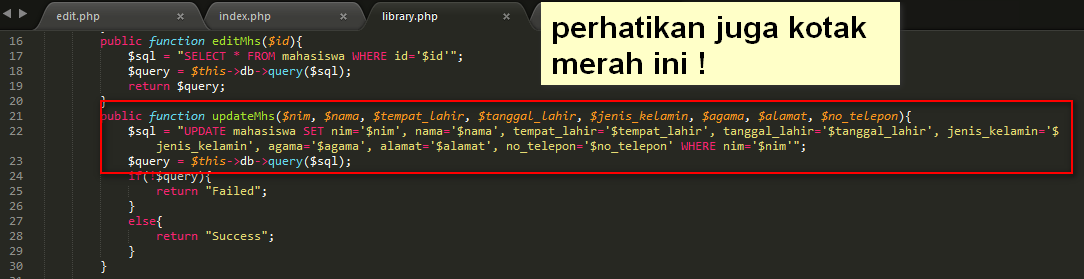 Library php id
