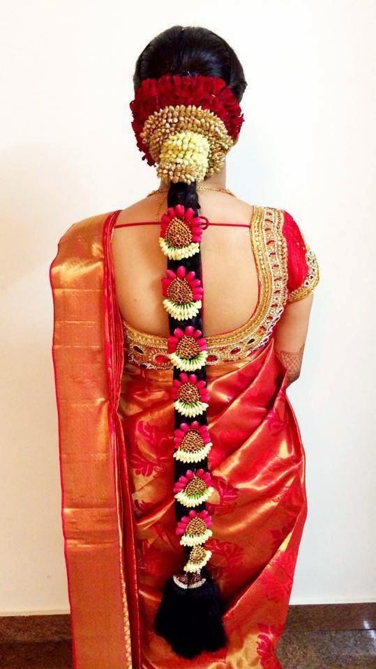 pelli poola jada: south indian bridal hair style