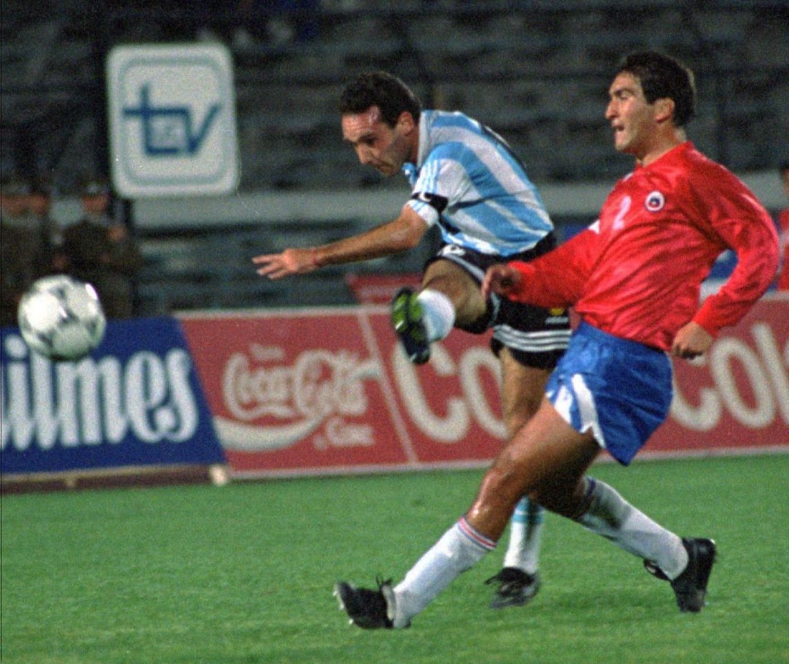 Chile y Argentina en partido amistoso, 16 de noviembre de 1994