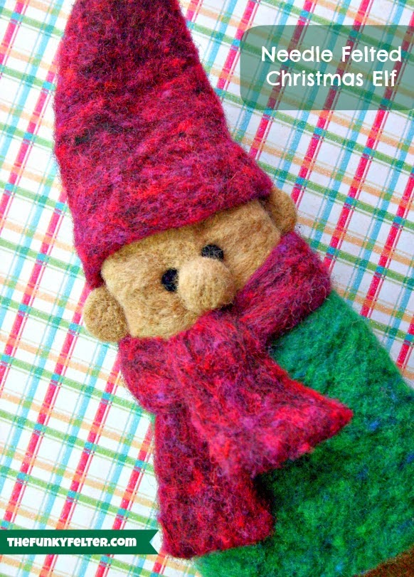 Needle Felted Christmas Elf Craft Tutorial by The Funky Felter