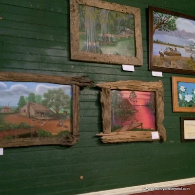 rustic paintings for sale in Nobile's Restaurant in Lutcher, Louisiana