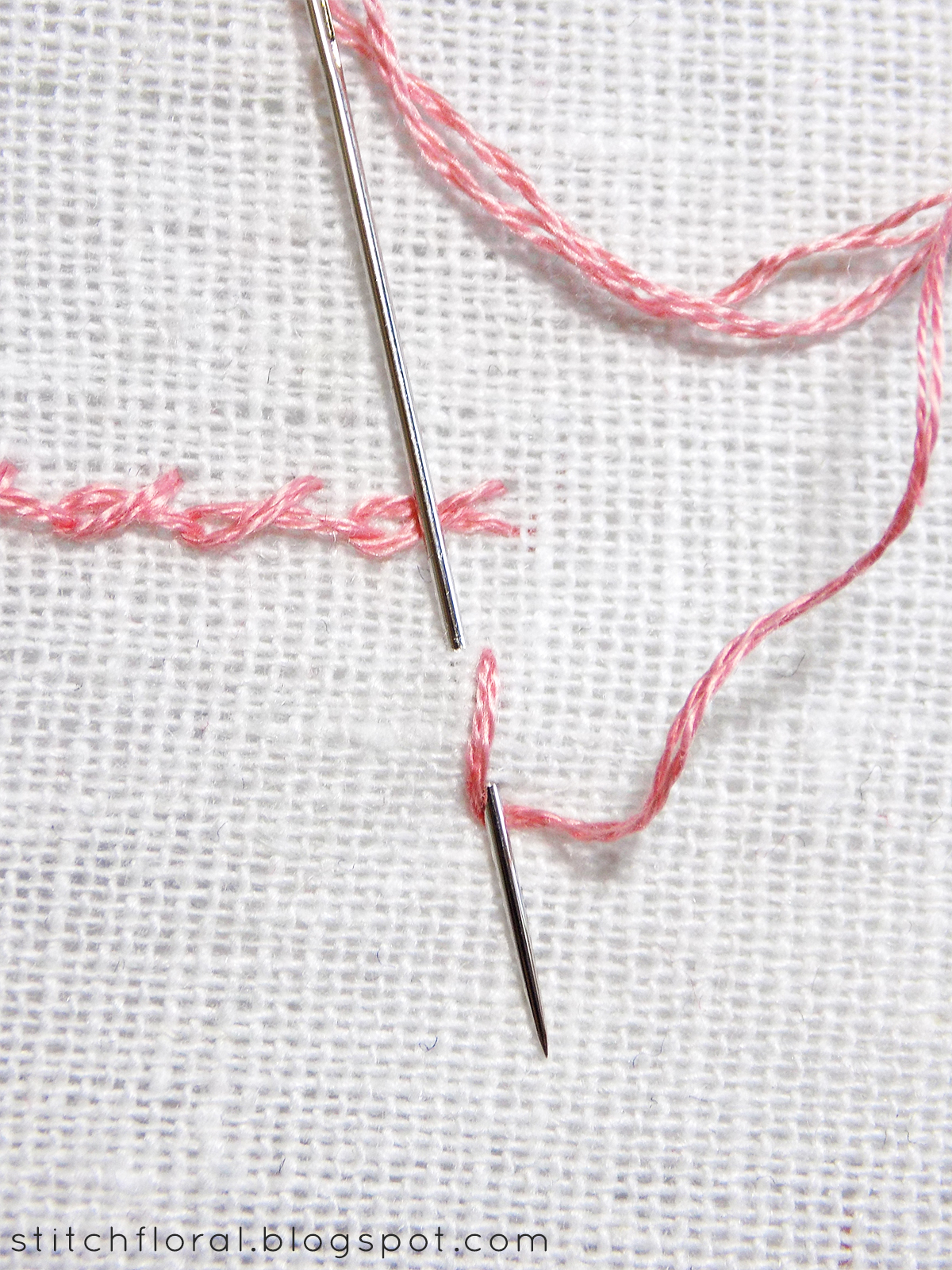 Twisted chain stitch, Rosette chain stitch and Oyster stitch learn 3
