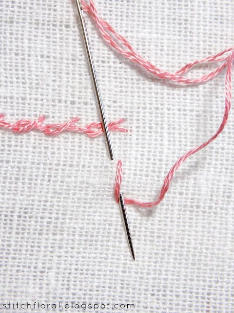 Twisted chain stitch, Rosette chain stitch and Oyster stitch