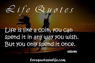 Life Quotes: Life is like a coin, you only spend it once life-quotes-photo6