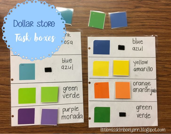 Little Miss Kim's Class Dollar Store Task Boxes for Special Education