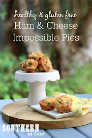 Easy Gluten Free Ham and Cheese Impossible Pie Recipe - gluten free, dairy free, high protein, meal prep, make ahead, sugar free
