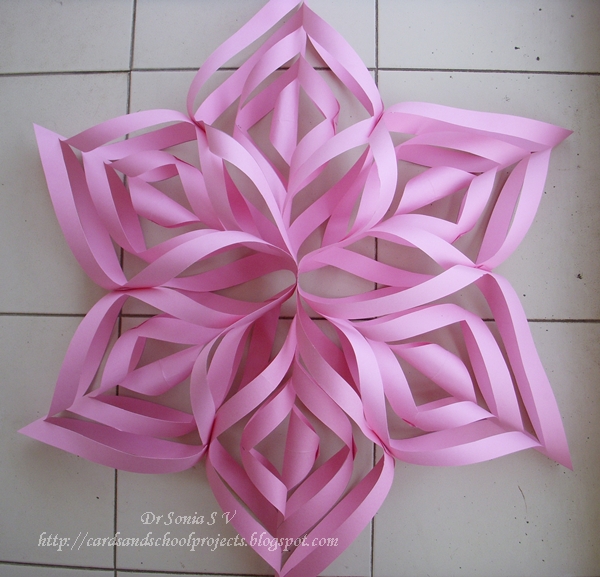 Cards and Crafts : Spectacular Paper Flower Star Decoration Tutorial