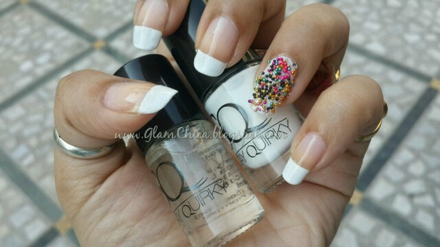 French Manicure Nails at home with tape