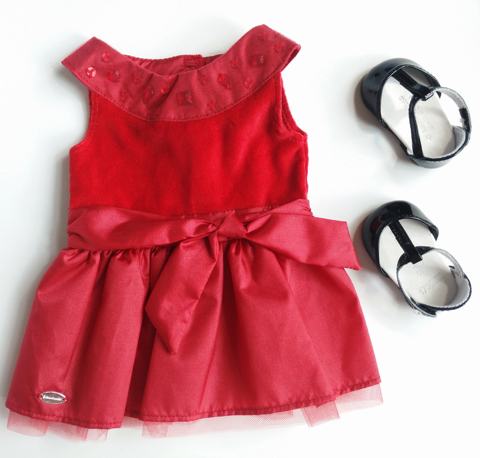american girl red holiday dress