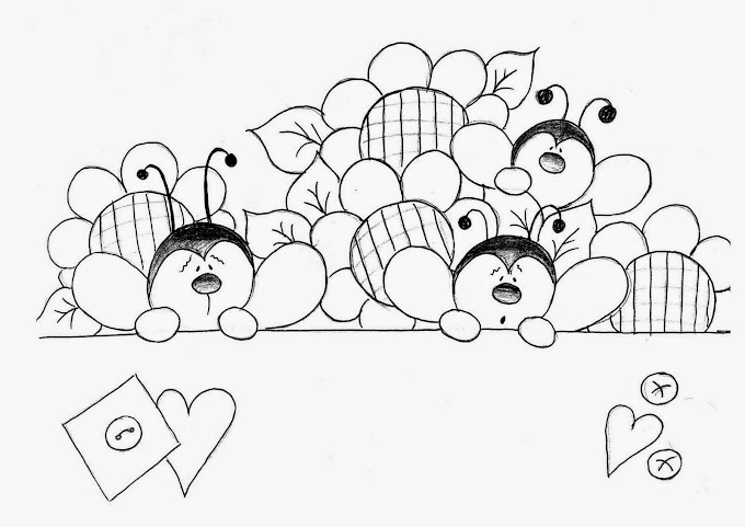 Muitos moldes e riscos de joaninhas, desenhos de joaninhas lindos para você imprimir, colorir, pintar!