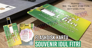 Flashdisk Kartu untuk Souvenir Idul Fitri, Flashdisk Kartu Souvenir Ucapan Lebaran, Souvenir idul fitri