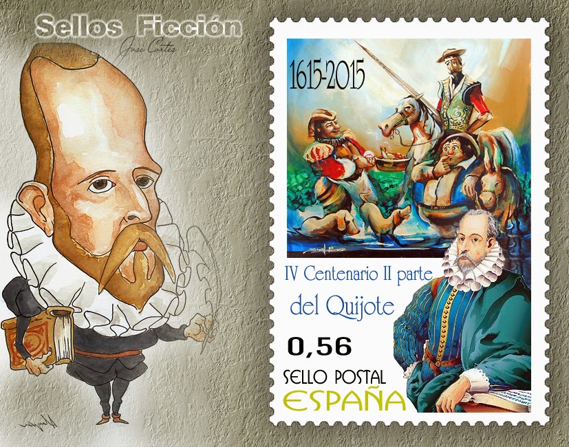 SELLOS FICCIÓN IV Centenario, II parte del Quijote ( I )