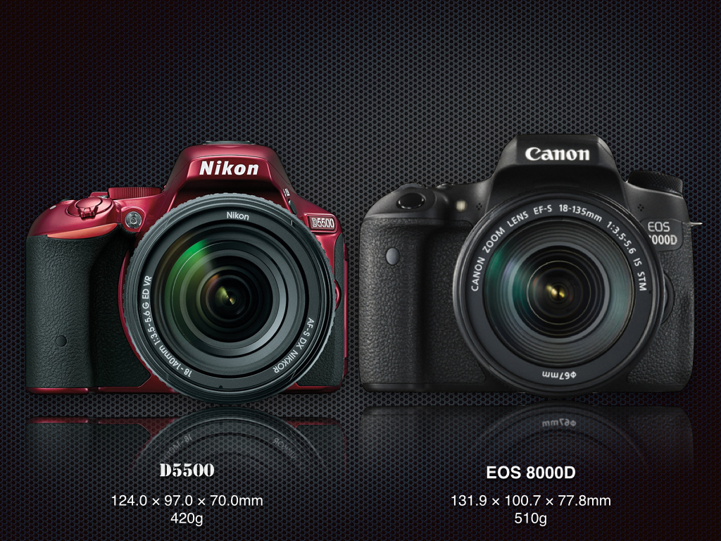 Canon EOS 8000D vs. Nikon D5500 | Canon EOS 8000Dを選ぶ7つの理由 【ライバル比較】 | BLOG