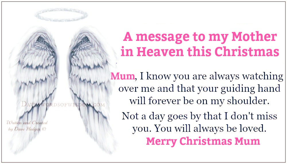 mom in heaven at christmas