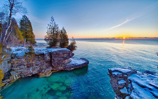 Hermoso Amanecer Frente al Lago Michigan - Imagenes de Lagos Gratis