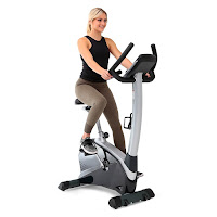 3G Cardio Elite UB Upright Exercise Bike, with commercial-grade components, ergonomic design, 350 lb user weight capacity, 16 magnetic resistance levels, 16 total programs, 3-piece crank
