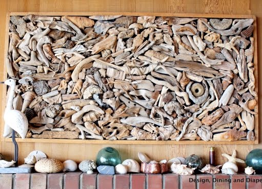 drift wood wall art collage