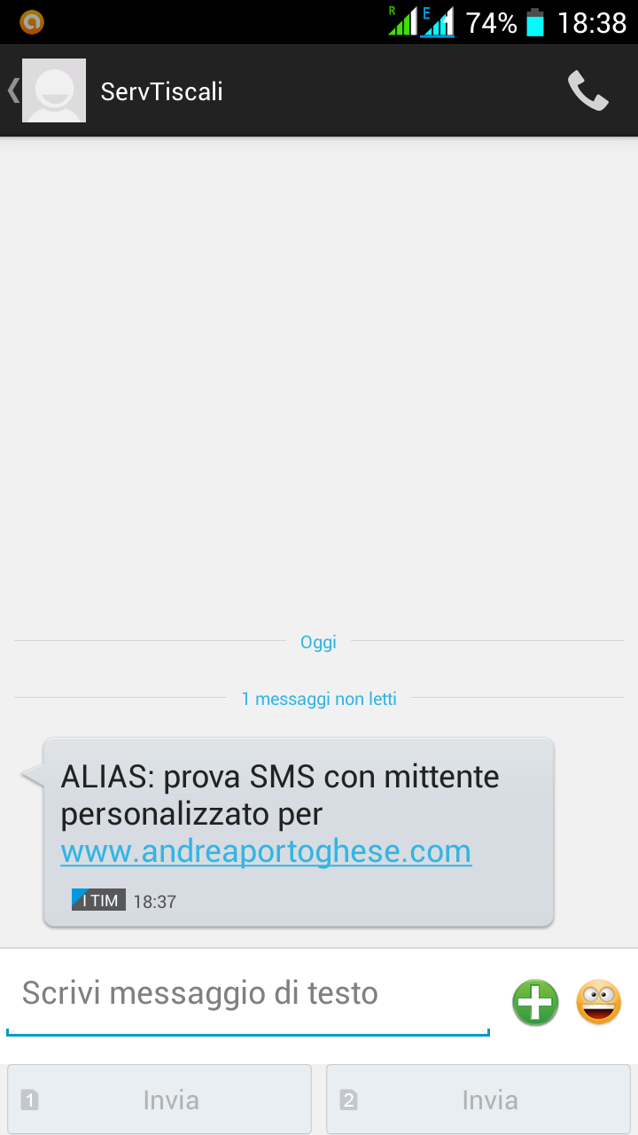 SMS, stop agli alias