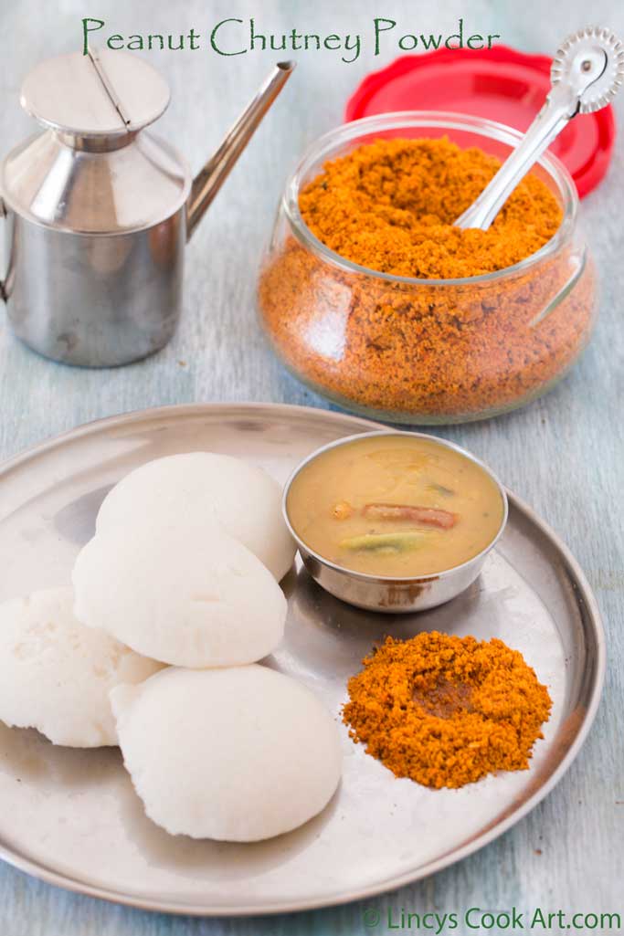 Peanut Idli podi Peanut Chutney powder Lincy's Cook Art