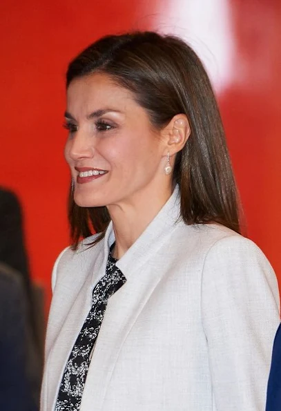 Queen Letizia wore Hugo Boss Pantsuit, Magrit Pumps at Rare Diseases Day Events at El Prado Museum