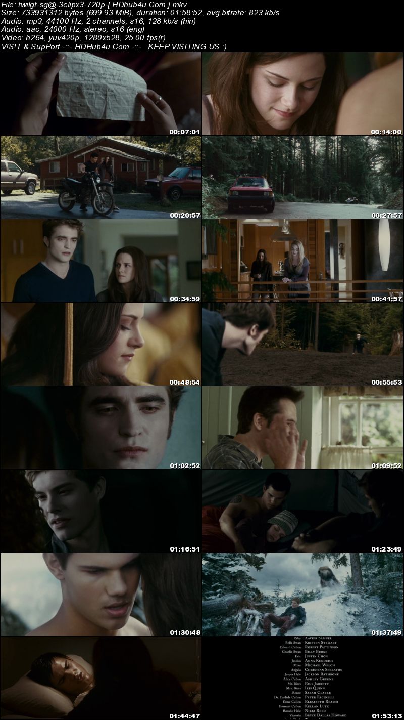 The Twilight Saga Eclipse 2010 Hindi Dual Audio 720p BluRay 700mb Download