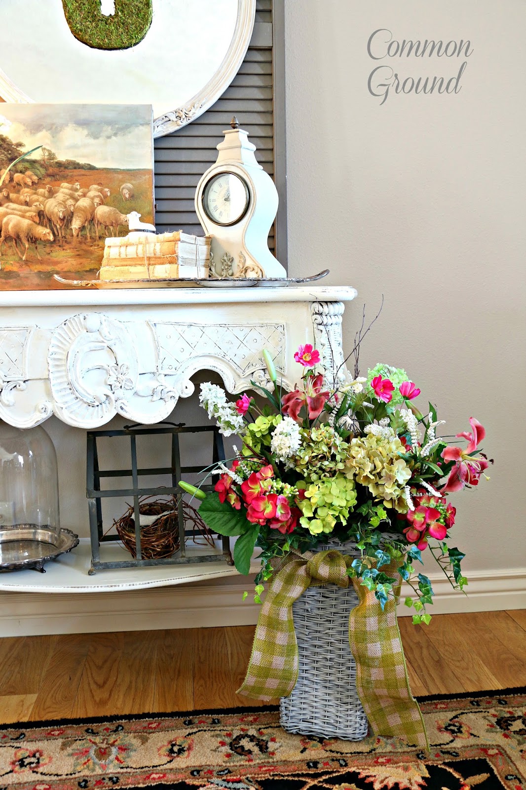common ground Baskets for Spring Door Decor