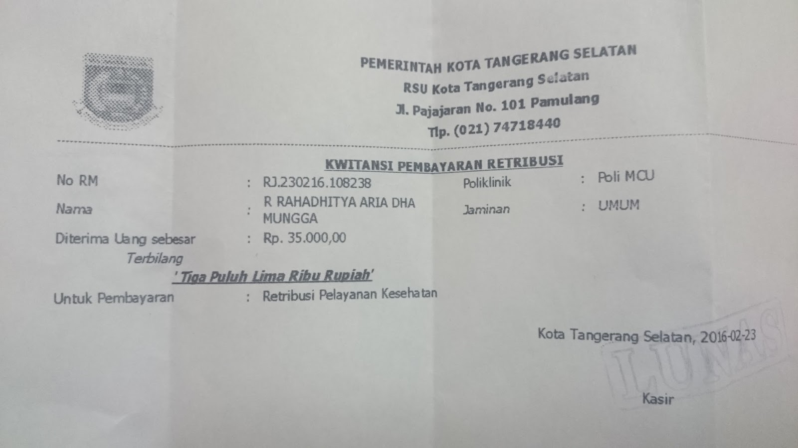 Membuat Surat Keterangan Bebas Narkoba Di Rsud Tangerang Selatan