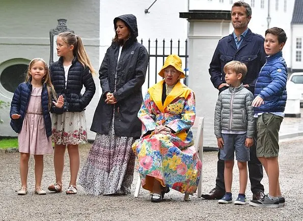 Queen Margrethe, Crown Prince Frederik, Crown Princess Mary, Prince Vincent, Princess Josephine, Prince Christian and Princess Isabella at Annual Summer Photo Shoot
