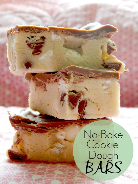 no bake cookie dough bars (sweetandsavoryfood.com)