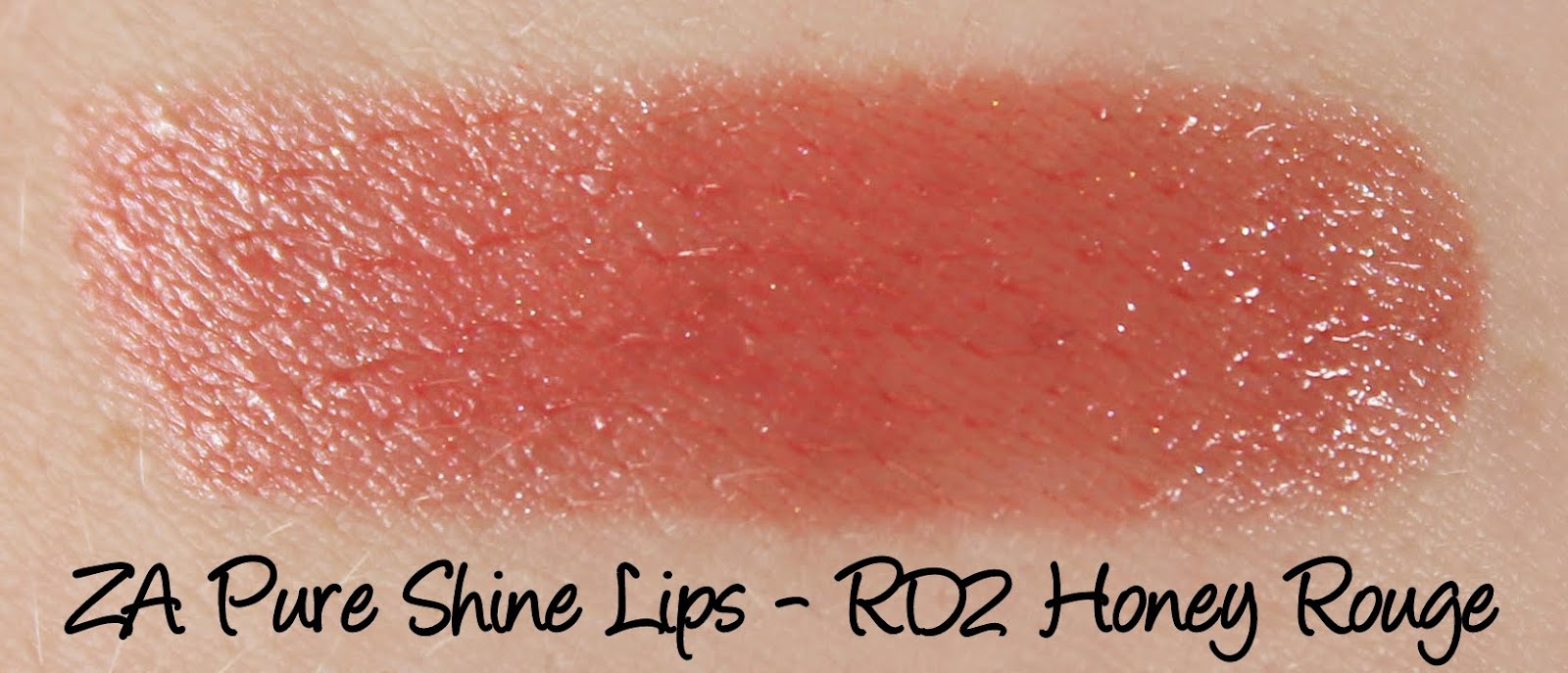 ZA Pure Shine Lips RD2 Honey Rouge lipstick review