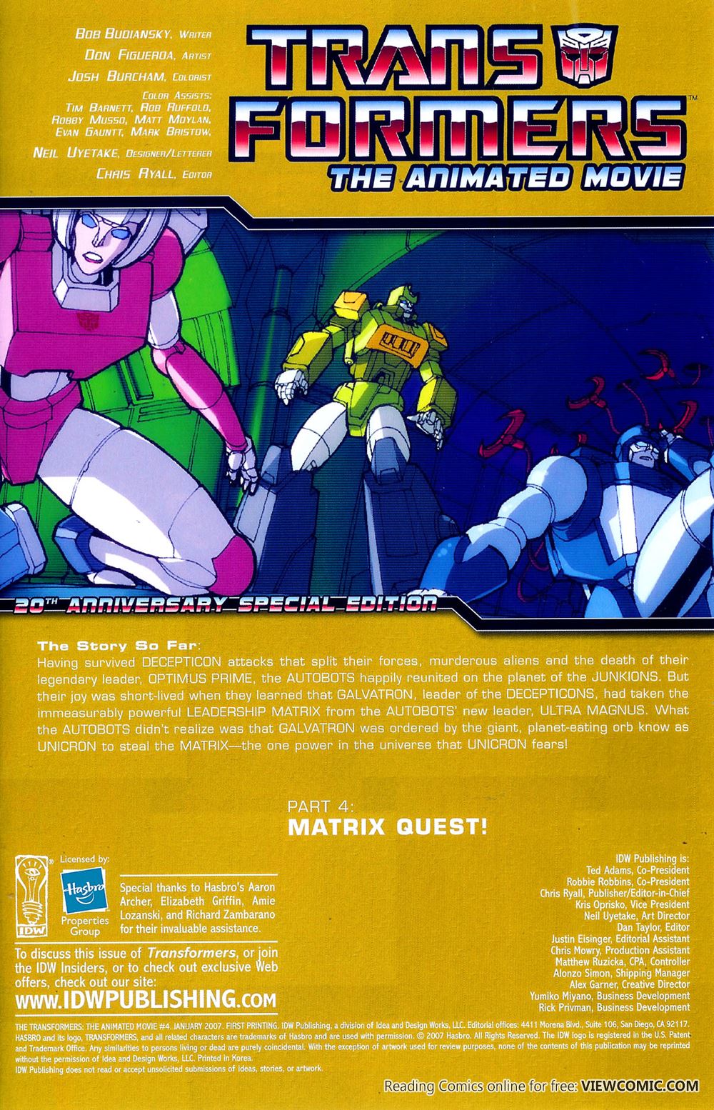 Transformers The Animated Movie 04 Of 04 2006 Read Transformers The